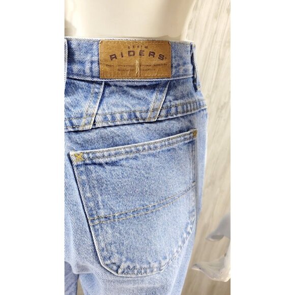 90s Vintage Riders Jean Light Wash High Rise Tapered Mom Jeans - Picture 6 of 6
